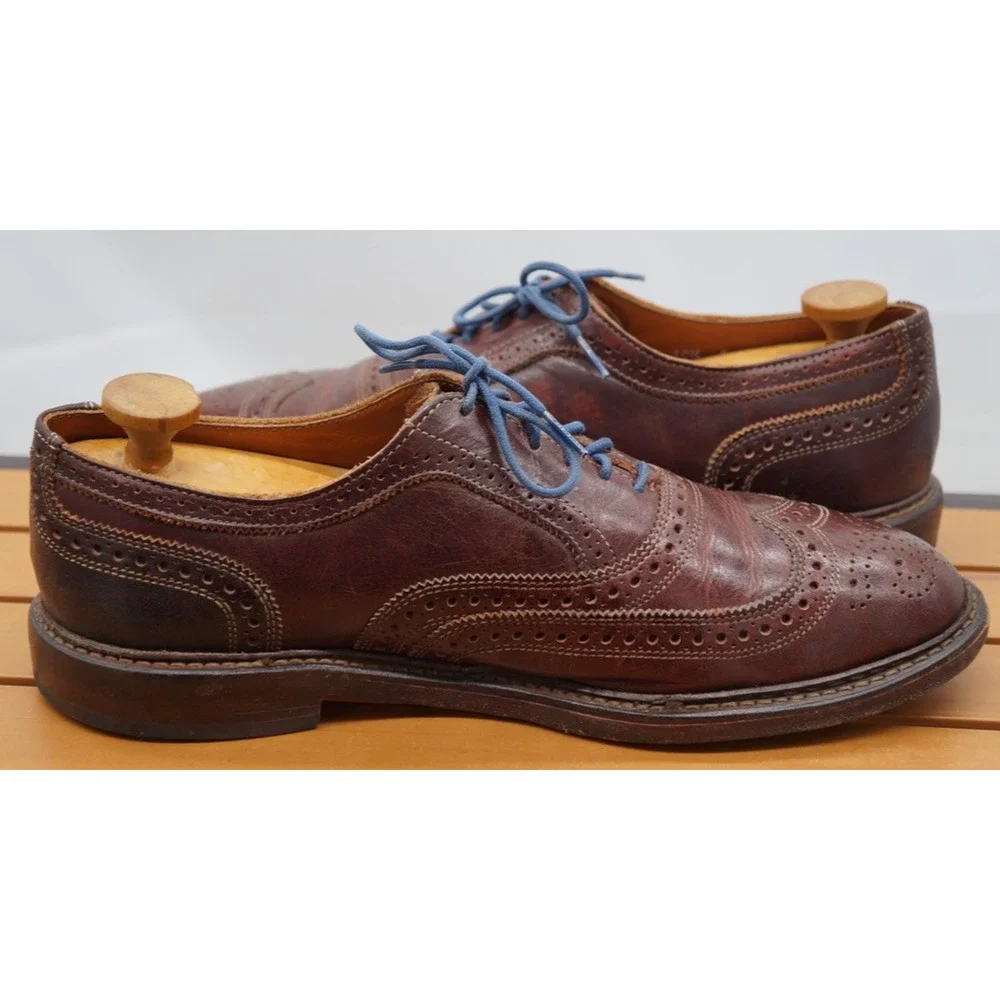 Allen Edmonds MCTAVISH Wingtip Chestnut Brown Shoes Size 10.5 (E Wide)